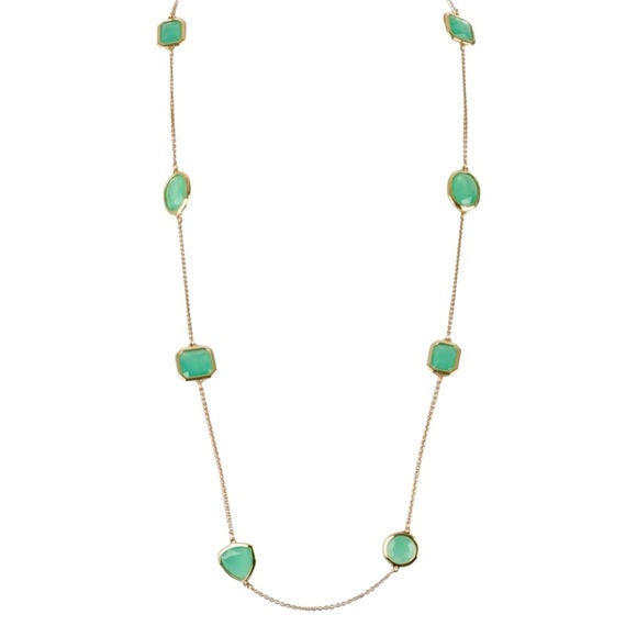 KATE SPADE • Green & Gold Vegas Jewels Scatter Long Necklace - Picture 4 of 7